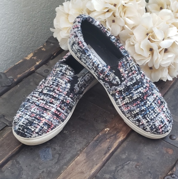 Steve Madden Shoes - Steve Madden Tweed Slip On Sneakers Size 9